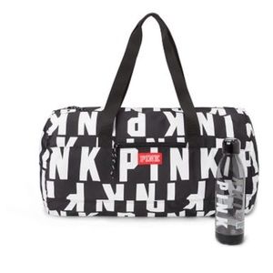 Pink Victoria's Secret Duffle & water bottle